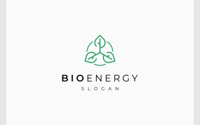 Bio Energy Leaf Turbine Eco Logo