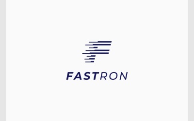 Buchstabe F Fast Speed Motion Logo