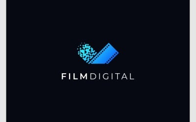 Film Şeridi Film Piksel Dijital Teknoloji Logo