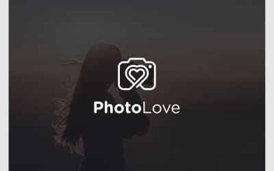 Foto kärlek kamera hjärta logotyp
