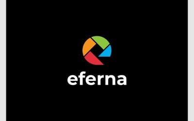 Letter E Circle Abstract Modern Logo