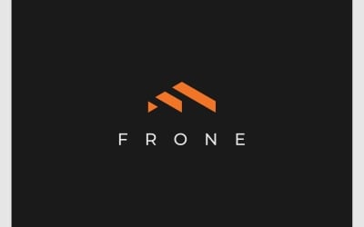 Letter F Abstract Triangle Simple Logo