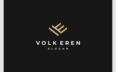 Lettre VE EV Logo de luxe doré