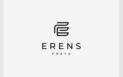 Litera EF FE Eleganckie logo z monogramem
