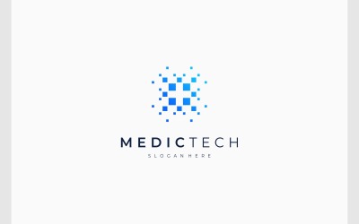 Logo De Technologie Numérique Pixel Médecine Médicale