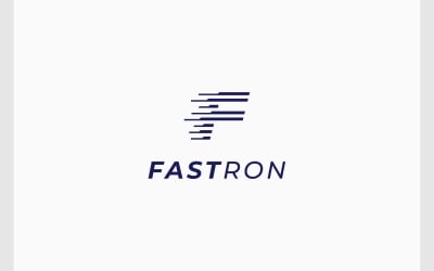 Logo della lettera F ad alta velocità di movimento
