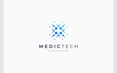Medical Medicine Pixel Digital Technology Logo