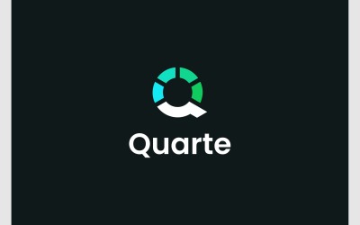 Современный логотип буквы Q Circle Progress