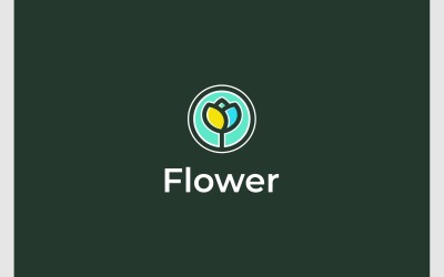 Tulipán virág virágos egyszerű logó