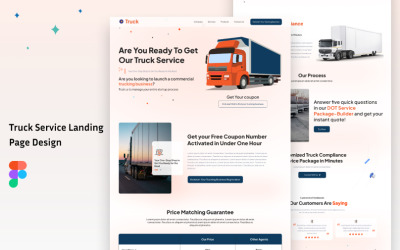 Diseño de página de destino de servicio de camiones
