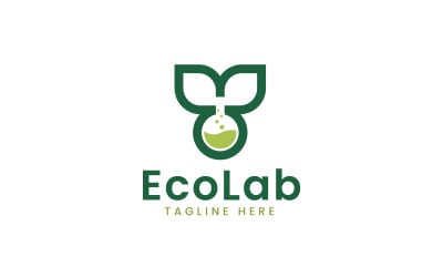 Eco lab natural logo design template