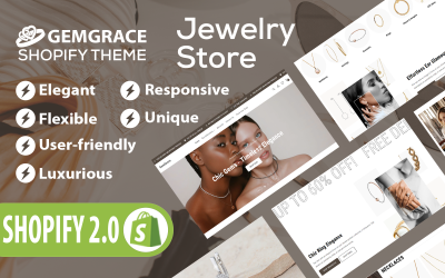 GemGrace - Tema Shopify responsivo para joalheria OS 2.0 - Suporte RTL