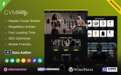 Gymcor - Tema WordPress Elementor de ginástica e fitness