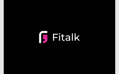 Letter F Talk Chat Speak Logo