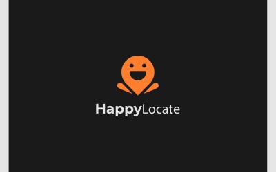 Logotipo Del Lugar De Ubicación De Sonrisa Feliz