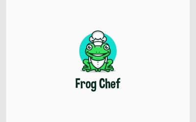 Mascote Sapo Sapo Chef Cooking Logo