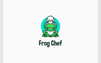 Mascotte Grenouille Crapaud Chef Cooking Logo