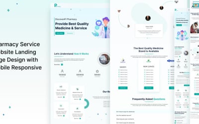 Pharmacy service landing page design