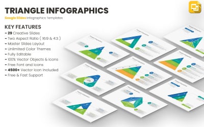 Plantillas de Presentaciones de Google de infografías de triángulos