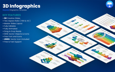 Шаблоны Keynote 3D-инфографики