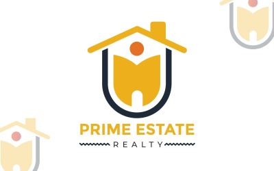 Emblema Premier Realty: um modelo de logotipo versátil e editável para sua marca imobiliária