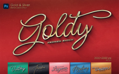 Gold &amp;amp; Silver Metal Label