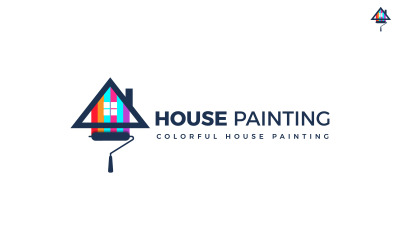 Modelo de design de logotipo de pintor doméstico