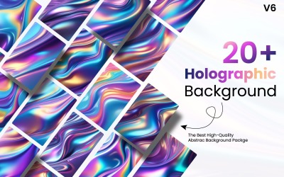 Paquetes de fondos abstractos holográficos premium