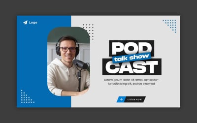 Podcast Talk Show Web Banner Şablonu 02