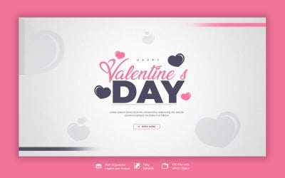Valentine Day  Social  Media Web Banner Template