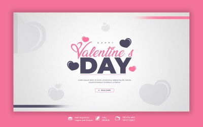 Valentine Day  Social  Media Web Banner Template