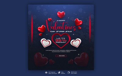 Valentinstag-Social-Media-Vorlage