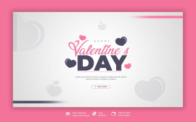 Valentinstag-Social-Media-Web-Banner-Vorlage