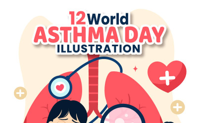 12 World Astmadagen Illustration