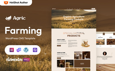 Agric - Tema Elementor multipropósito de WordPress para agricultura