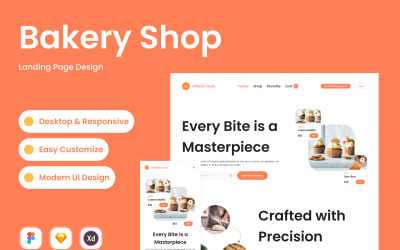 Artisan Crust – Landingpage für Bäckereien