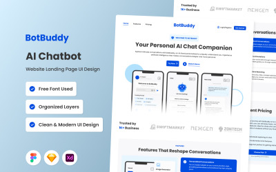 BotBuddy – AI Chatbot webhely nyitóoldala V2