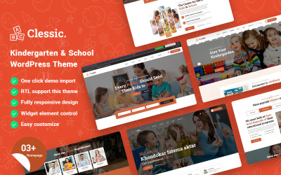 Clessic - Tema WordPress do jardim de infância infantil