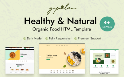 Gopalan – HTML-Vorlage für natürliche Gesundheit und Bio-Lebensmittel