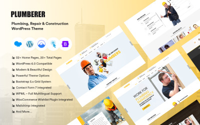 Klempner – WordPress-Theme für Sanitär, Reparatur und Bau