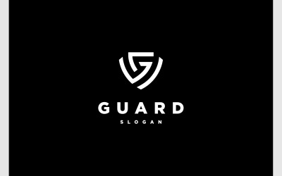 Logo di protezione di sicurezza dello scudo di protezione della lettera G
