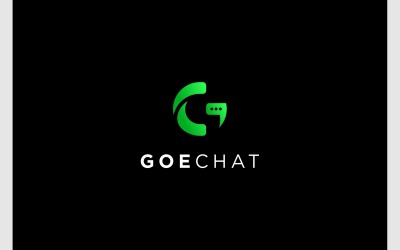 Логотип речи пузырькового чата буквы G
