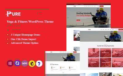 Pure - Motyw WordPress dla firmy dekarskiej