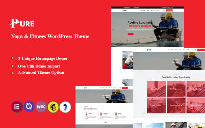 Pure - Motyw WordPress dla firmy dekarskiej