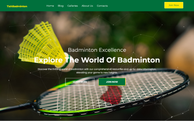 TishBadminton - тема WordPress для бадмінтону