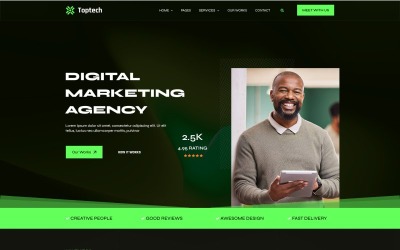 Toptuch – szablon HTML5 agencji marketingu cyfrowego