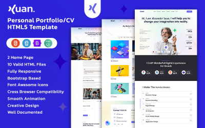 Xuan - Personal Portfolio/CV HTML-mall