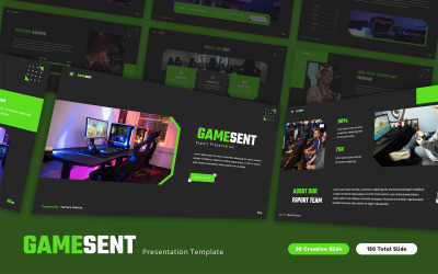 Gamesent – Esport Google Slides sablon