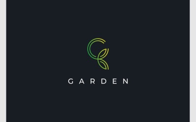 Letter G Leaf Organic Flower Logo