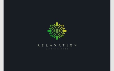 Logotipo De Decoração Natural Verde Folha Flor